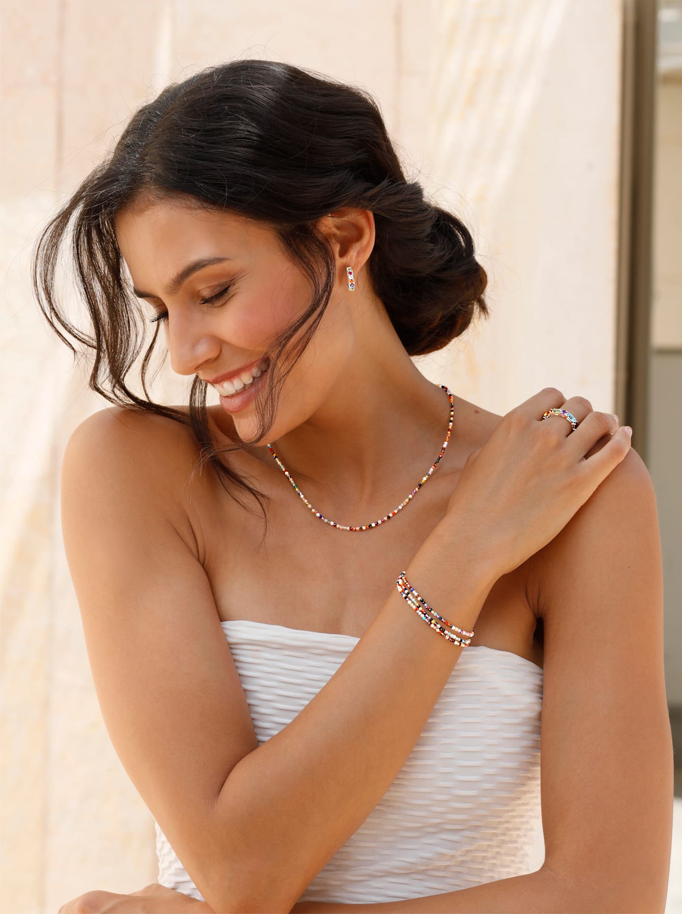 Armband LADY, silber (silber 925, silber 925), Armbänder, Damen, Glas Silber 925 (Sterlingsilber), Glas, Silber 925 (Sterlingsilber), Armband