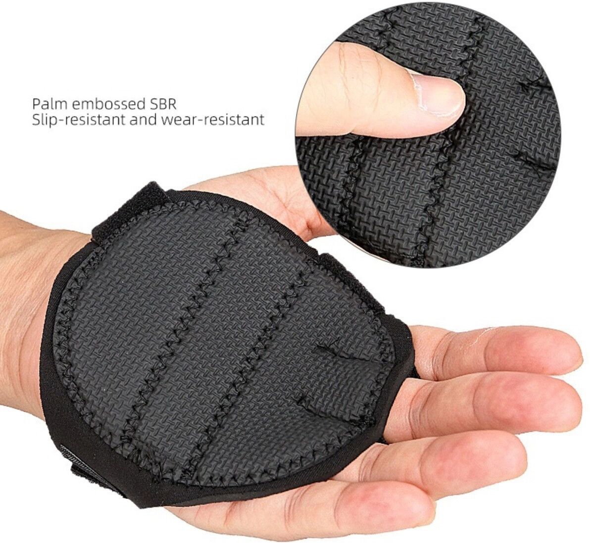INF Weightlifting Palm Pads – Anti-Rutsch SBR Handflächenpolster mit Klettverschluss, atmungsaktive Hohlkonstruktion,