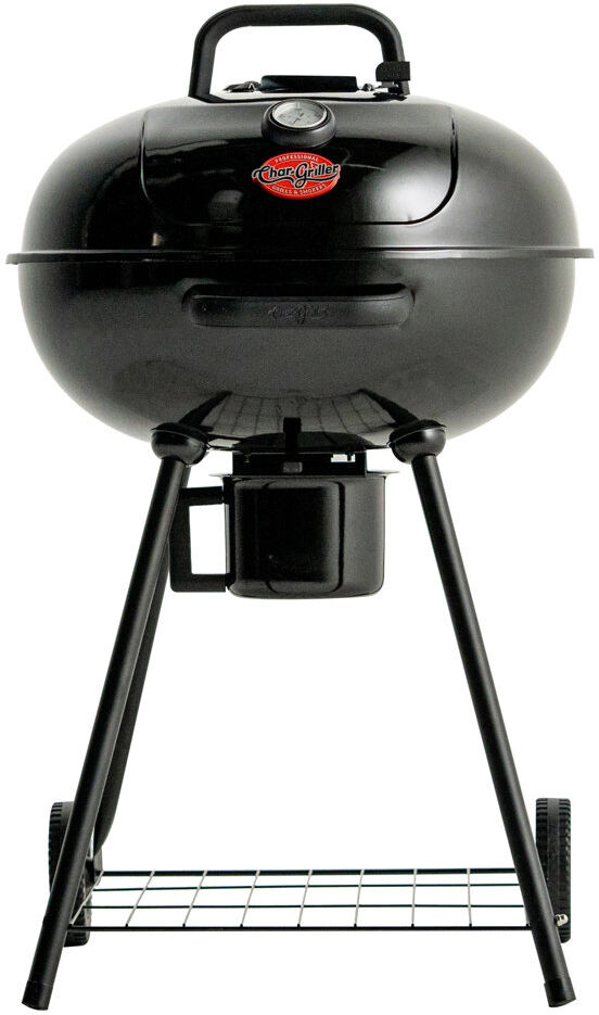 Char-Griller 57cm Kettle Charcoal BBQ - Portable Design With Ash Catcher & Thermometer Matte Black 57cm W