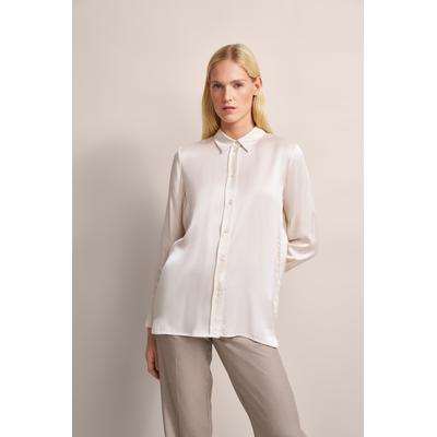 Langarmbluse BUGATTI, Damen, Gr. 38, beige, 100% Viskose, unifarben, normal, ohne Ausschnitt, Blusen, mit längerem Rückenteil