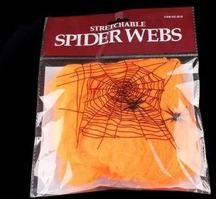 Uplift Essentials Stretchable White Halloween Spider Web Decor orange