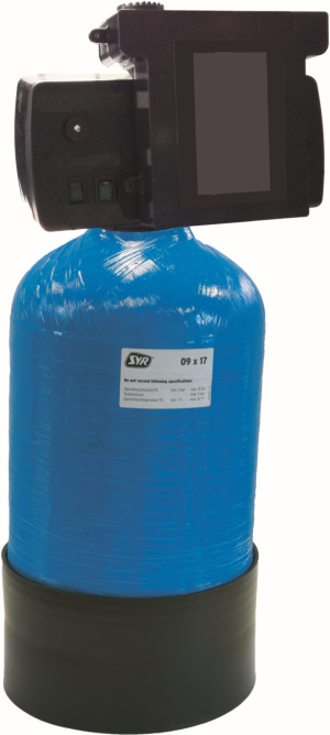 Syr - Sasserath Harzflasche 8,8L mit Steuerkopf 1500.01.944 zur LEX Plus 10 Connect (DVGW)