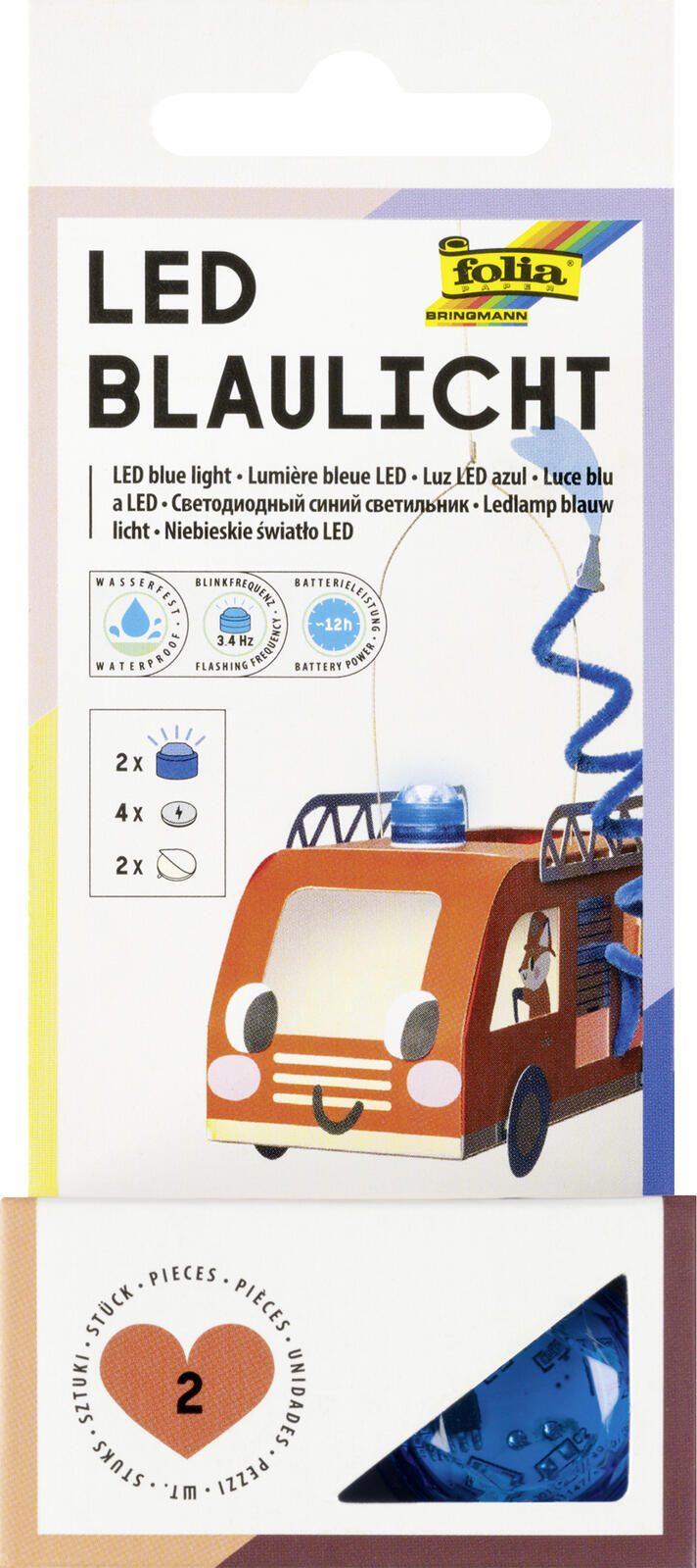 folia LED Dekoleuchte, Blaulicht 989/2