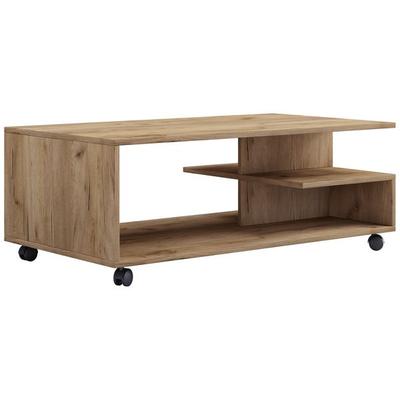 Holz Sofatisch Couchtisch Rollen rollbar Stango XL