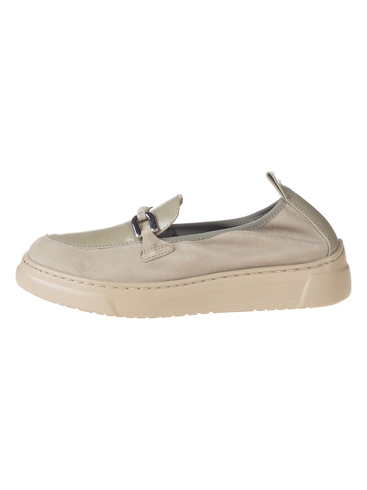 Unisa Leder-Mokassins in Beige - 36