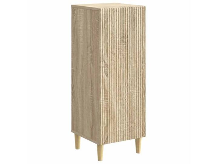 TEKGHUT Sideboard Sonoma-Eiche 33 x 34,5 x 90 cm Holzwerkstoff Vintage-Charme, konische Beine, 90°-Pendelscharnier, Bretterregale, Holzoberfläche, Innenbereich