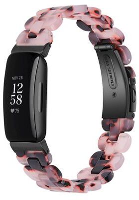 Everyday Crate Fitbit Inspire 2 Inspire Resin Watch Band Adjustable Replacement Strap tortoise Flower