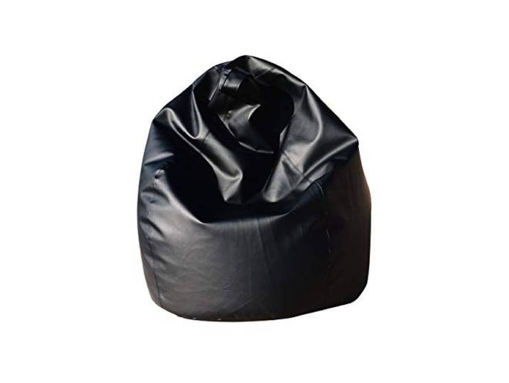 Einfarbiger Sitzsack, schwarze Farbe, Maße 80 x 120 x 80 cm