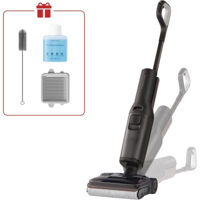 ROBOROCK Nass-Trocken-Akkusauger "F25 Pro Turbo", schwarz (braun), B:26cm H:110cm T:24cm, Akkusauger, HyperScrub Schrubbermodus, 25.000 Pa, App-Steuerung