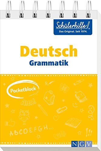 Pocketblock Deutsch Grammatik: Gute Noten mit der Schülerhilfe - Preis vom 18.10.2026 19:22:15 h