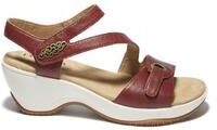 Women's Cindy Ankle Strap Wedge Sandal by Hälsa in Red (Size 7 1/2 M)