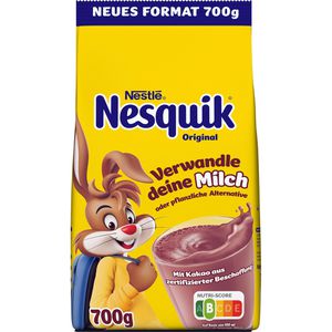 Nesquik Kakao Getränkepulver, 23% Kakaogehalt, im Nachfüllbeutel, 700 g
