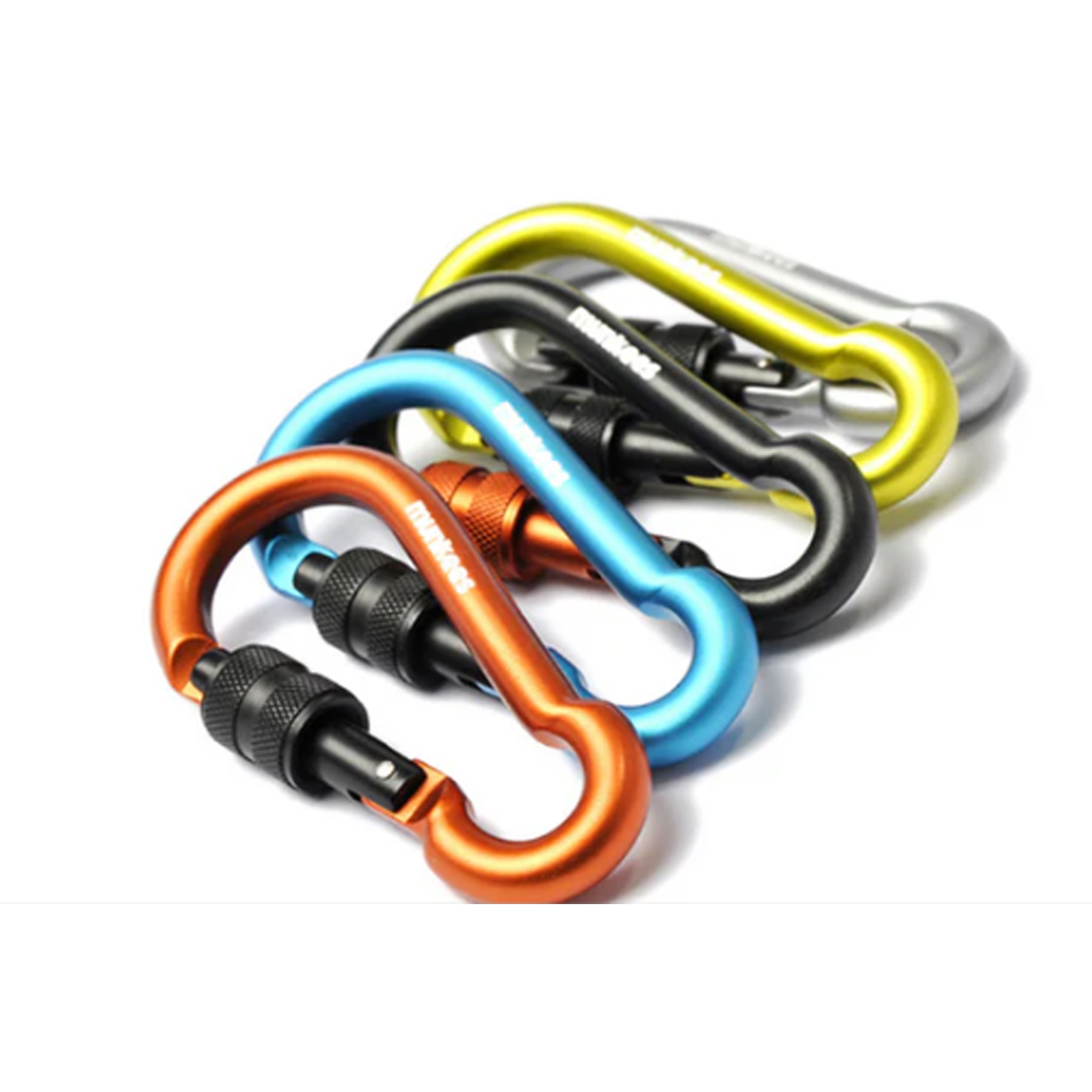 Munkees Pear-Shape Carabiner w. Screw Lock Schlüsselanhänger orange Größe 7x70mm