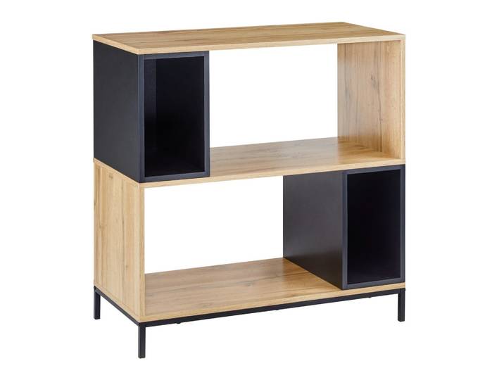 Regal Megy Eichefarben/Schwarz MDF