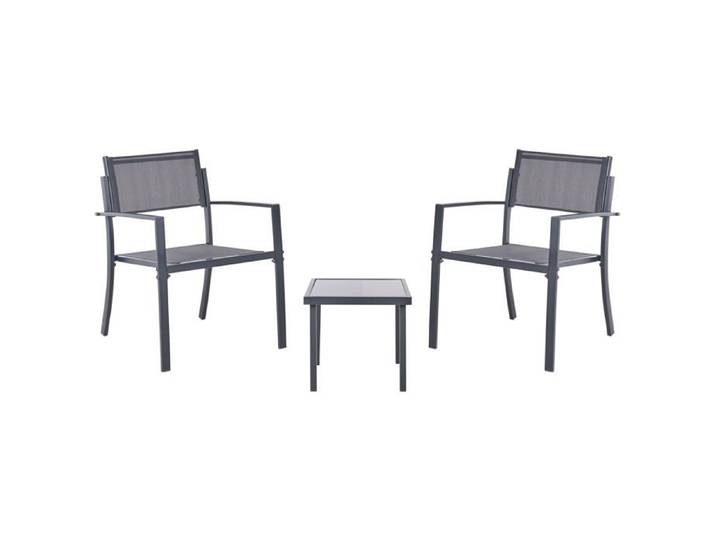 Ensemble bistrot TAVOLETO Métal Gris foncé