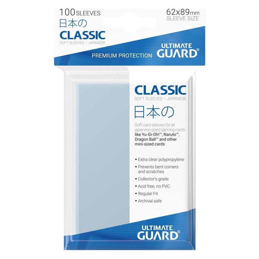 Ultimate Guard UGD010069 - Classic - 100x Soft-Kartenhüllen, Japanische Grösse, Transparent (UGD010069)