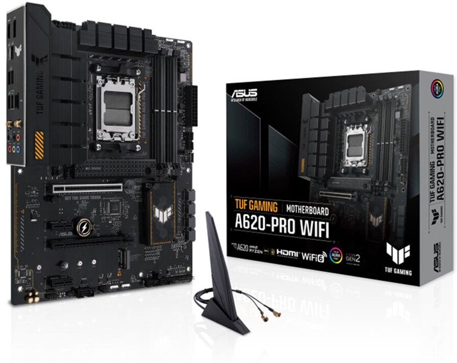 Asus TUF GAMING A620-PRO WIFI AMD A620 Socket AM5 ATX Motherboard - 90MB1FR0-M0EAY0