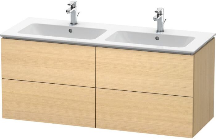 Duravit L-Cube Waschtischunterbau LC625907171 Mediterrane Eiche, 129x55x48,1cm, 4 Schubladen