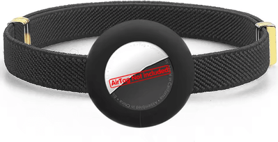 Inspire Curations SafeTrack Breakaway AirTag Cat Collar For Kittens & Cats black