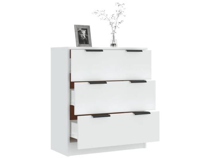 Buffet - MOTHINESSTO - Mothinessto LY9160 - Blanc - 60x30x70 cm - Bois d'ingénierie