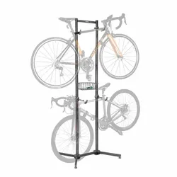 Relaxdays Fahrradständer 2 Räder Grau,Schwarz