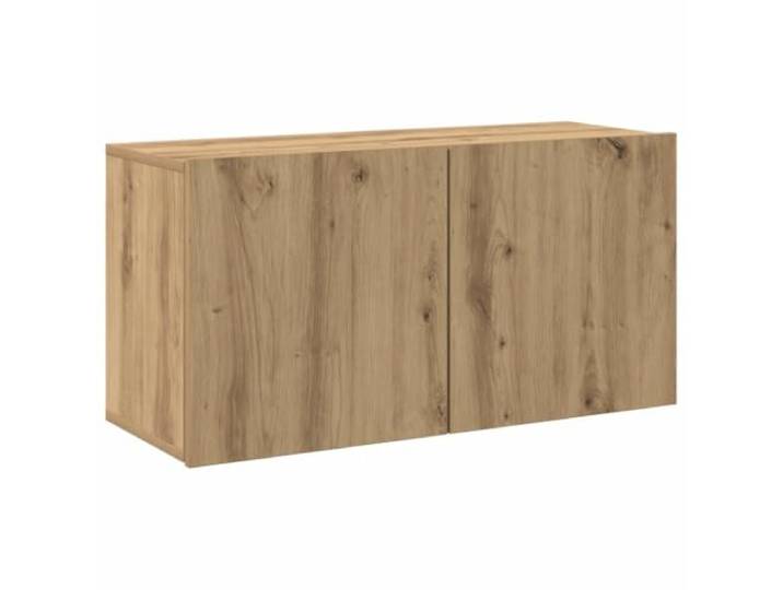 TV-Wandschrank, praktisch und modern, 80 x 30 x 41 cm, Holz, Eiche, handwerklich gefertigt, 02_0051168