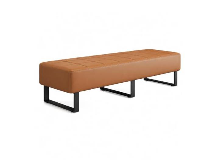 Wartezimmerbank, Robuste Kunstleder-Sitzbank ohne Lehne mit Metallbeinen Gepolsterte Sitzbank für Empfang, Büro, Praxis, Salon, Spa und Wartebereich(7,180CM/70.9IN)