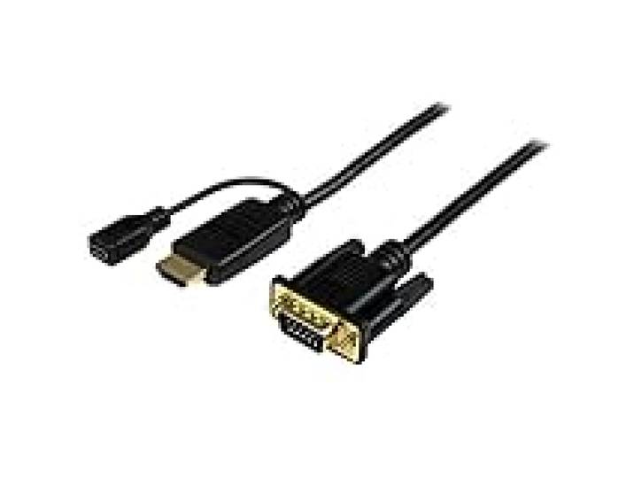 StarTech Câble HDMI vers VGA Actif 3m, 1920x1200, Noir (HD2VGAMM10)