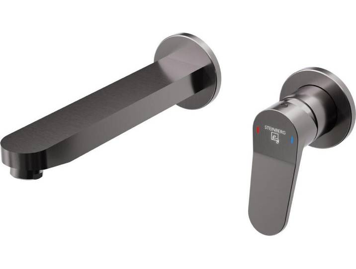 Steinberg Serie 340 Wand-Waschtischarmatur, Ausladung 200mm, für UP-Einbaukörper, 34018143BGM