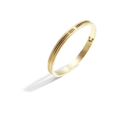 Armreif ADELIA´S "Armband Armreif aus Edelstahl mit strukturierter Oberfläche", goldfarben, Armbänder, Damen, Edelstahl, Armreif, Stylisch mit fein strukturierter Außenseite