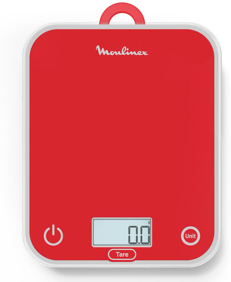 Moulinex Bilancia Da Cucina Optiss Red 5Kg Auto-Spegnimento Antigraffio