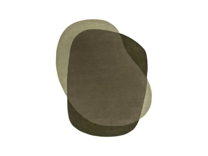 Handgetufteter Designer Wollteppich „Element Moore Moss“, verschiedene Grössen Grüntöne BRINK & CAMPMAN