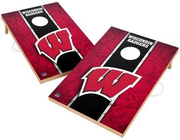 Skip's Garage Vintage Wisconsin Badgers 2x4 Tailgate Cornhole Boards
