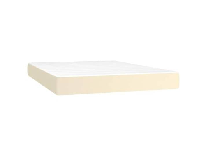 TUERYAFEK Taschenfederkernmatratze 140x190 Creme Kunstleder Mittelharte Unterstutzung, Schmutzabweisend, Gerauschdampfend, Fur Rucken Oder Bauchschlager