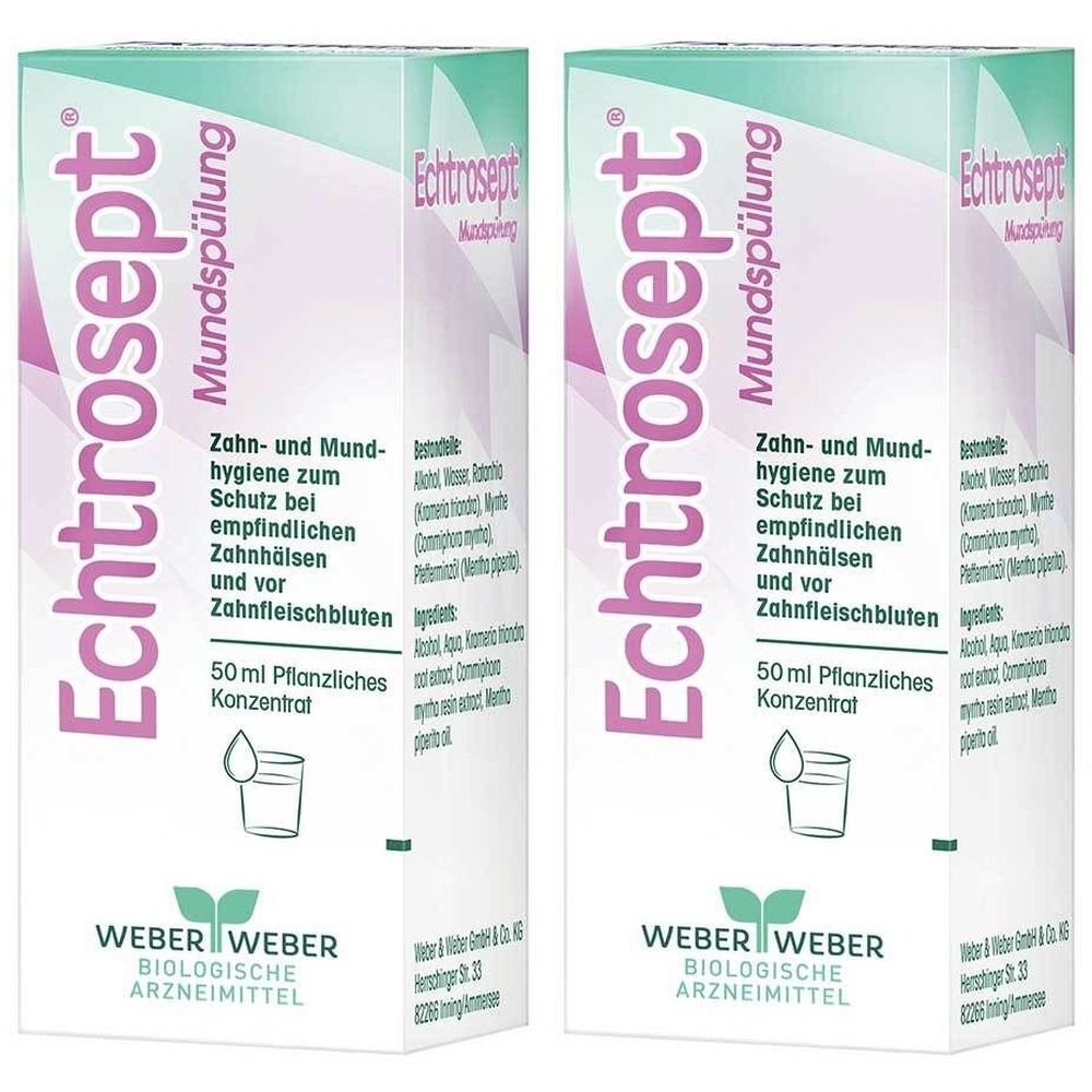 Echtrosept Mundspülung 2x 2x50 ml Konzentrat