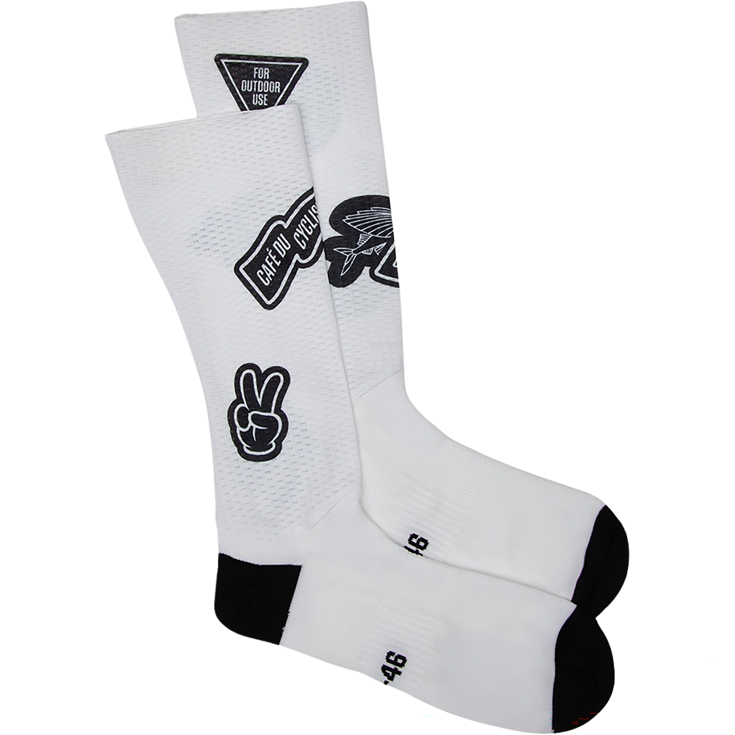 Café Du Cycliste Aero Fahrradsocken weiss Größe 35 Rennrad | Gravel Elastisch