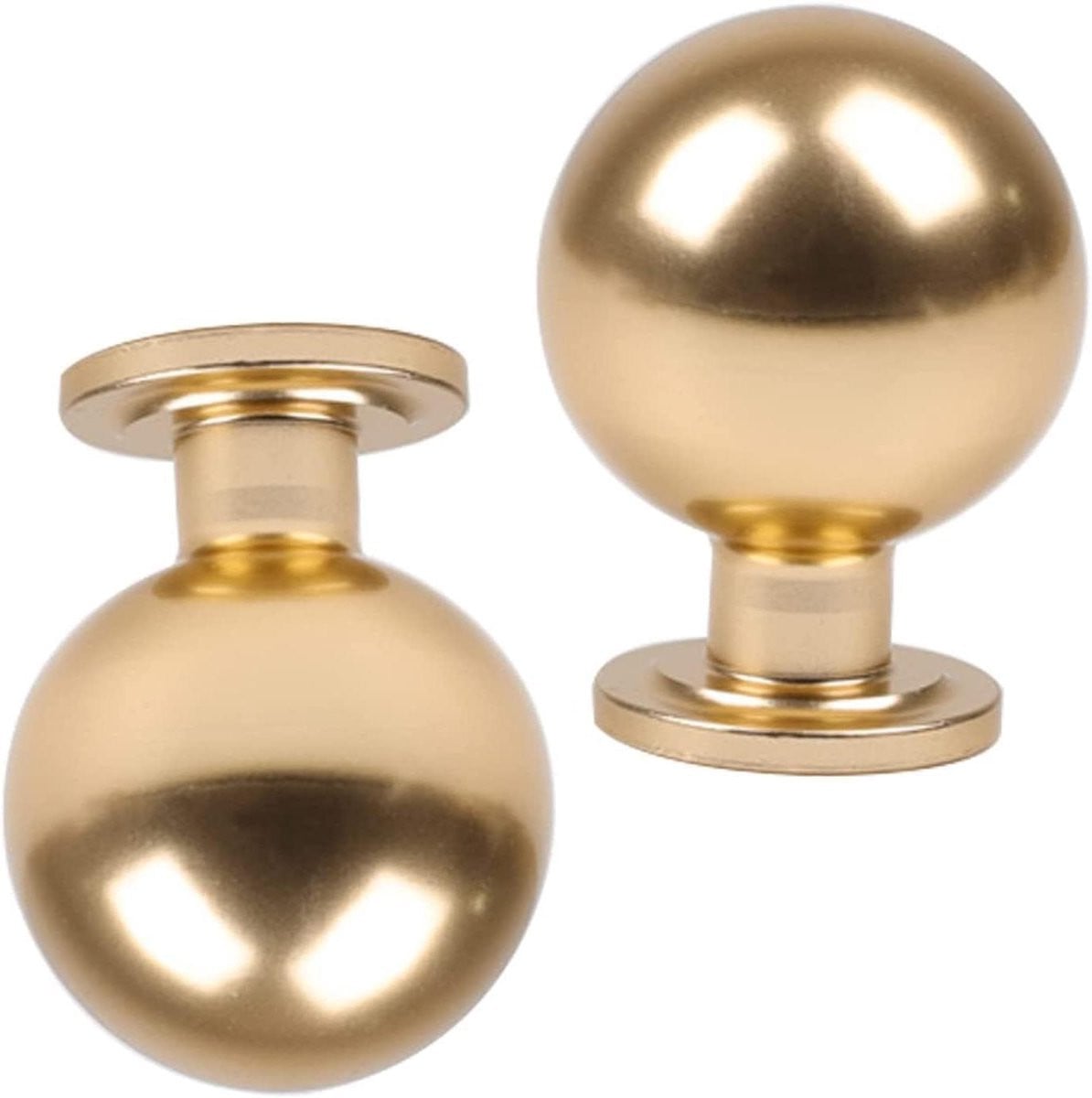Set van 2 gouden kastdeurknoppen van aluminiumlegering