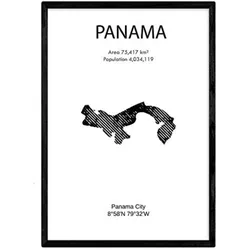 POSTER Länder & Kontinente Panama A4 Rahmenlos