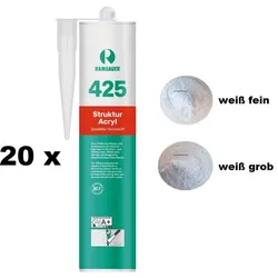 20 x Ramsauer 425 Struktur Acryl 1K Acryl Dichtstoff 310ml Kartusche