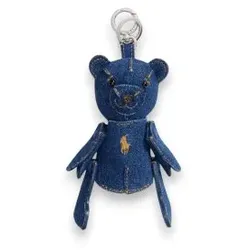 Polo Ralph Lauren für Damen. 427P14990001 Denim-Anhänger "Polo Bear" für Tasche, blau (OSFA), Lässig, Baumwolle