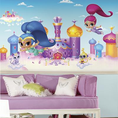 Shimmer and Shine Ultra-Strippable Chair Rail 6' x 10.5' Prepasted Mural by RoomMates