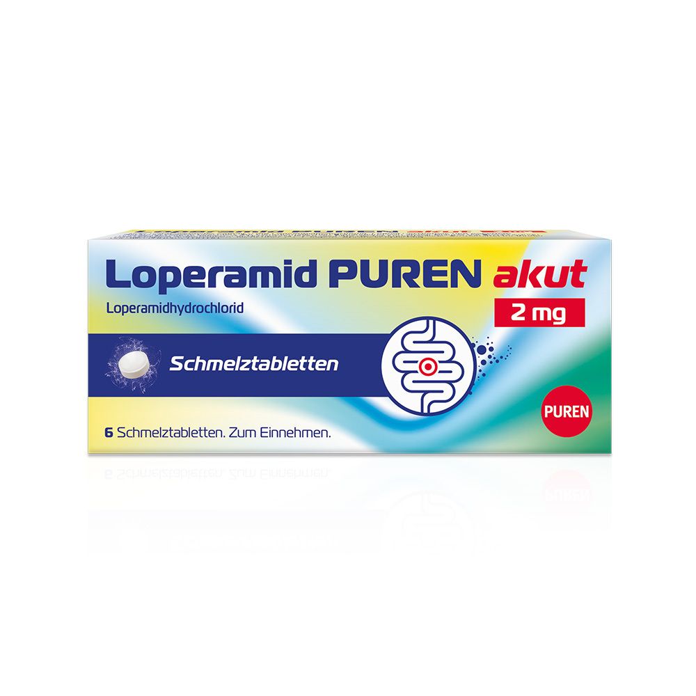 Loperamid Puren akut 2 mg Schmelztabletten 6 St