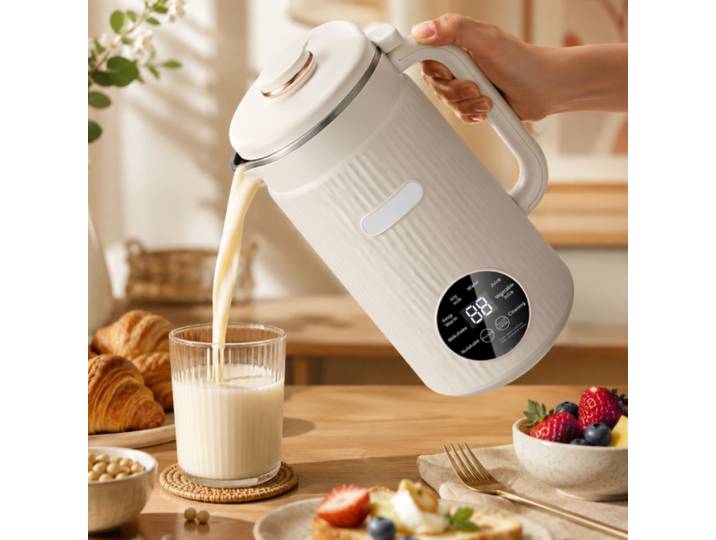Machine à lait de soja en acier inoxydable de 1,5 L, 10 lames, 9 fonctions, protection contre les brûlures, minuterie 12 heures, nettoyage automatique