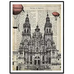 POSTER Vintage Von Santiago. A4 Rahmenlos