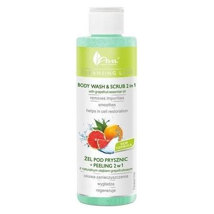 Ava Cosmetics Face Wash Scrub Duschgel mit Peeling 2 In 1 Grapefruit 200ml (200 ml) (49234105)