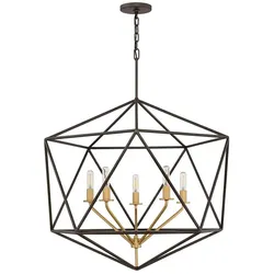Elstead Lighting, Pendelleuchte, Astrid Hängeleuchte E14 5-fach Metallische, matte Bronze (E14)
