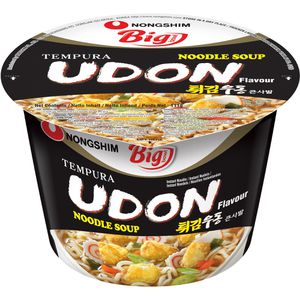 Nongshim Fertiggericht Big Bowl Noddle Tempura Udon, koreanische Nudelsuppe, je 111 g, 16 Stück
