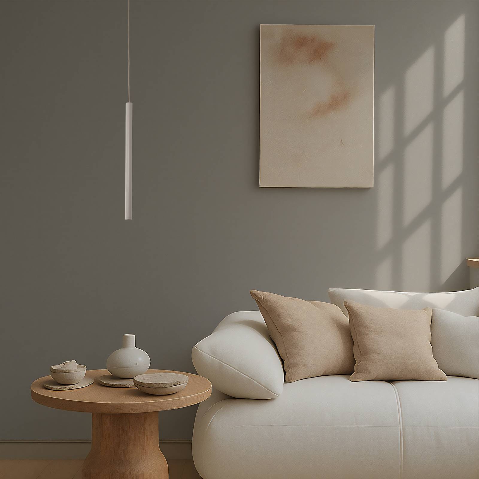 Hängelampe Rulo Argon, creme / amber, für Wohn- / Esszimmer, Metall