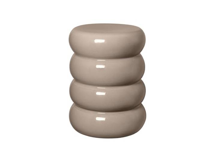 blomus Keramik Beistelltisch -TORU- Farbe Fungi Form Rund Ø 34 x 44H cm Hocker aus glasierter Keramik