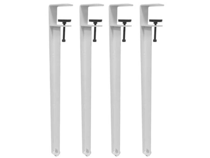 FJOADNVM Tischbeine 4 Stück Möbelbeine Metall-Esstisch- und Stuhlbeinhalterungen, Hardware-Bürofüße, rutschfester Ersatz(White 40cm x 4)